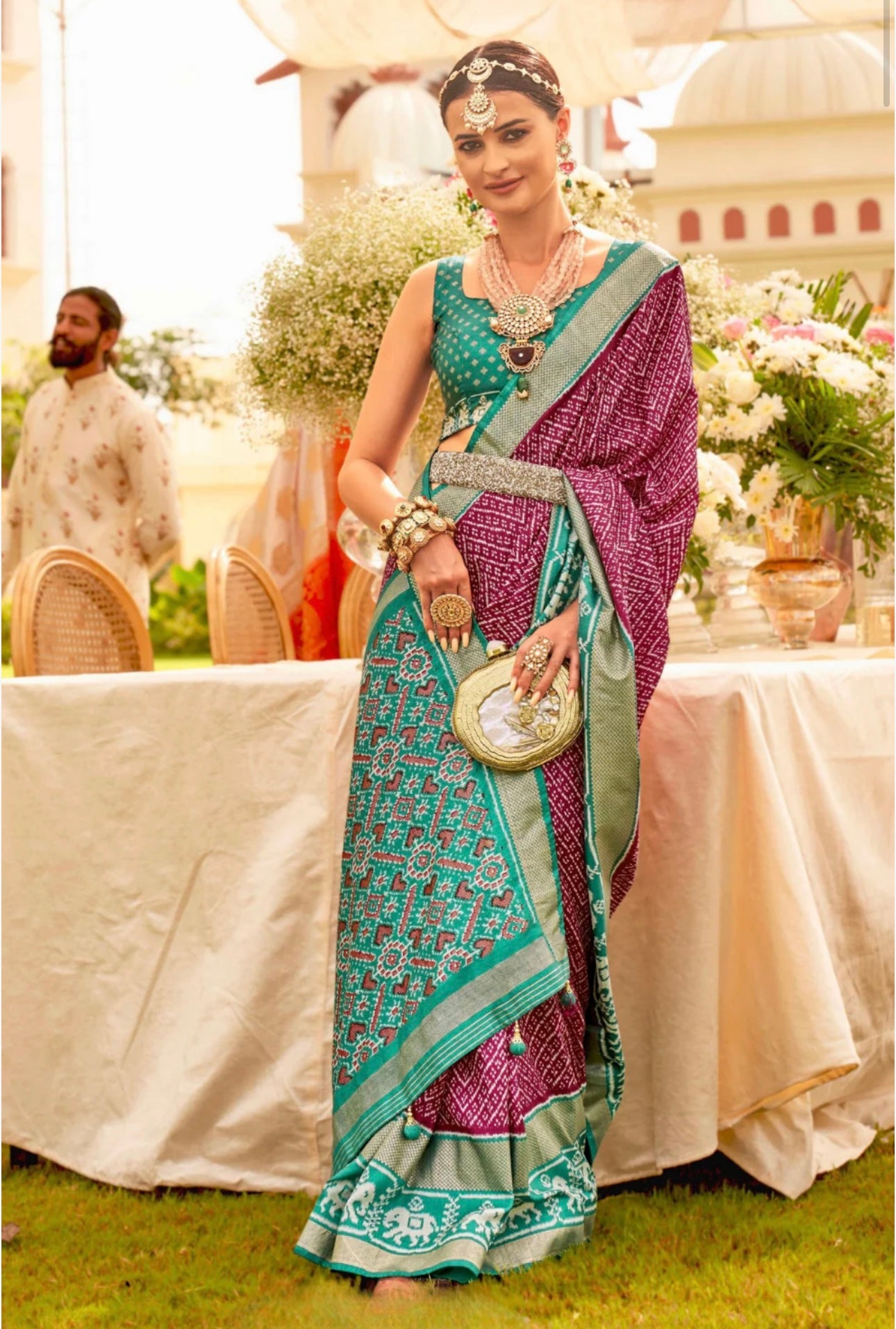 Pink Patola Saree