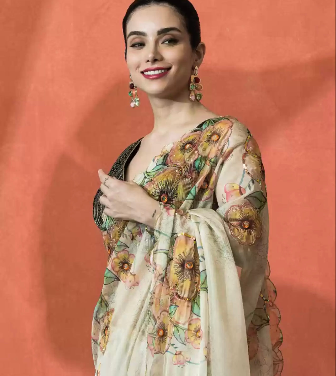White Organza Saree