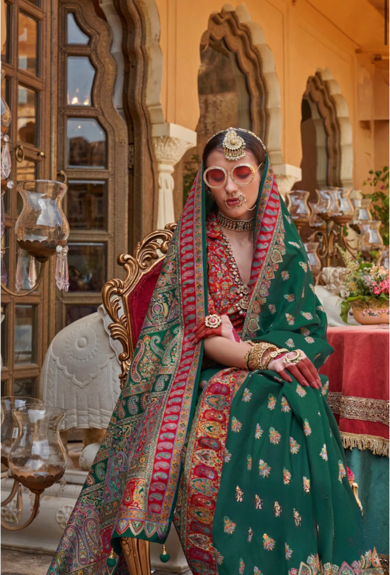 Green Patola Saree