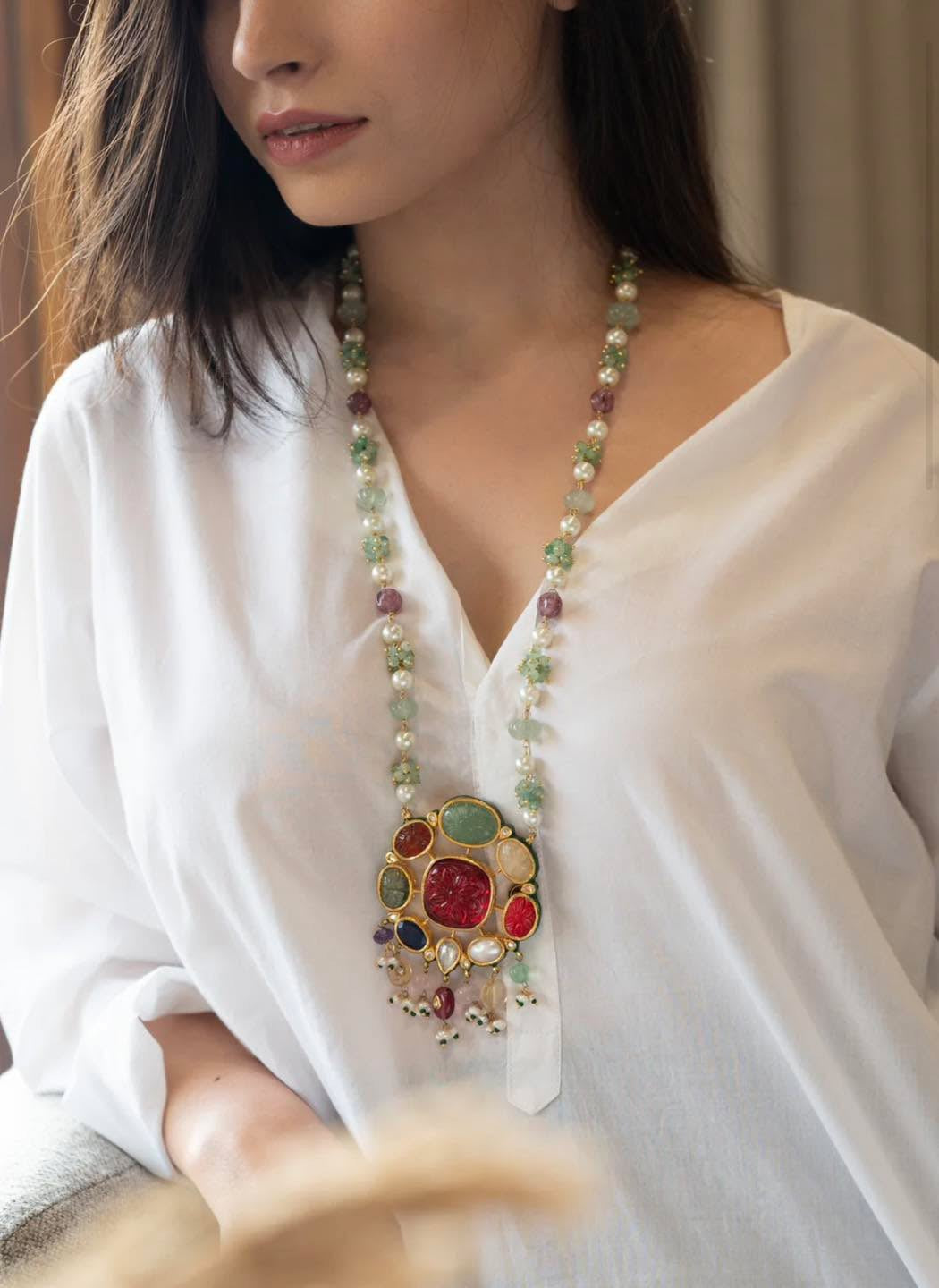 Navratan Locket Set