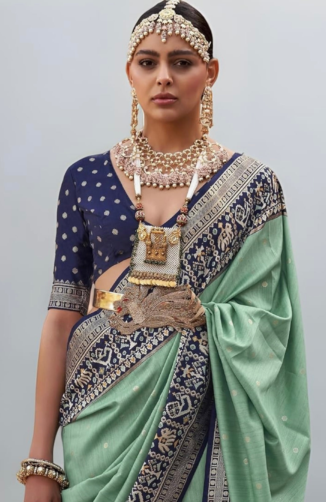 Sea Green Patola Saree
