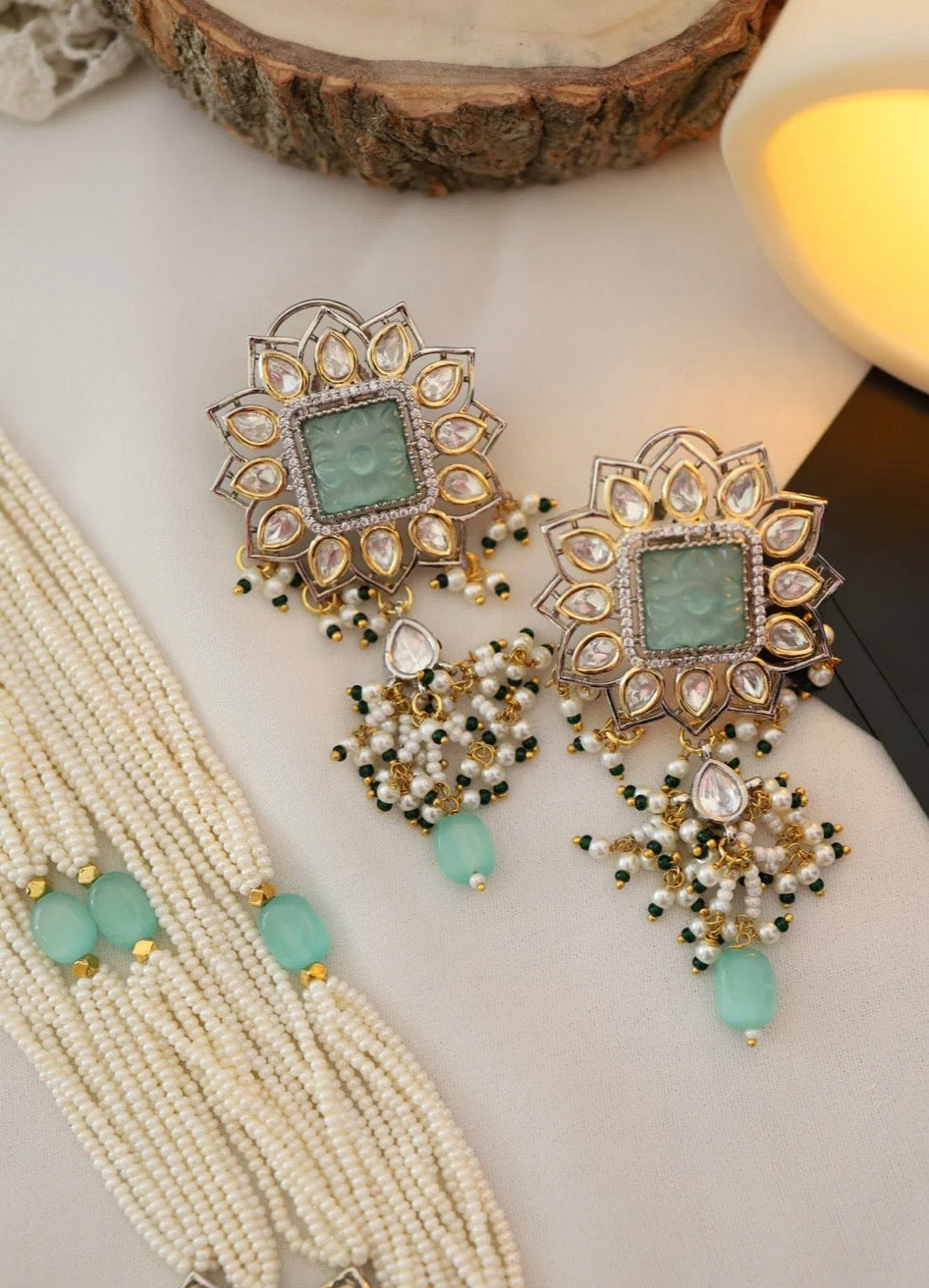 Ruhi Pearl Turquoise Set