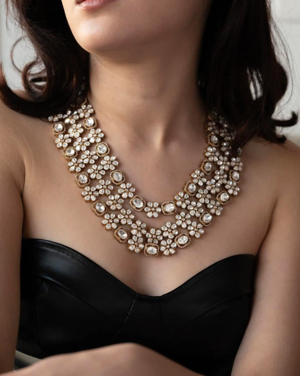 Zareen Floral Kundan Set