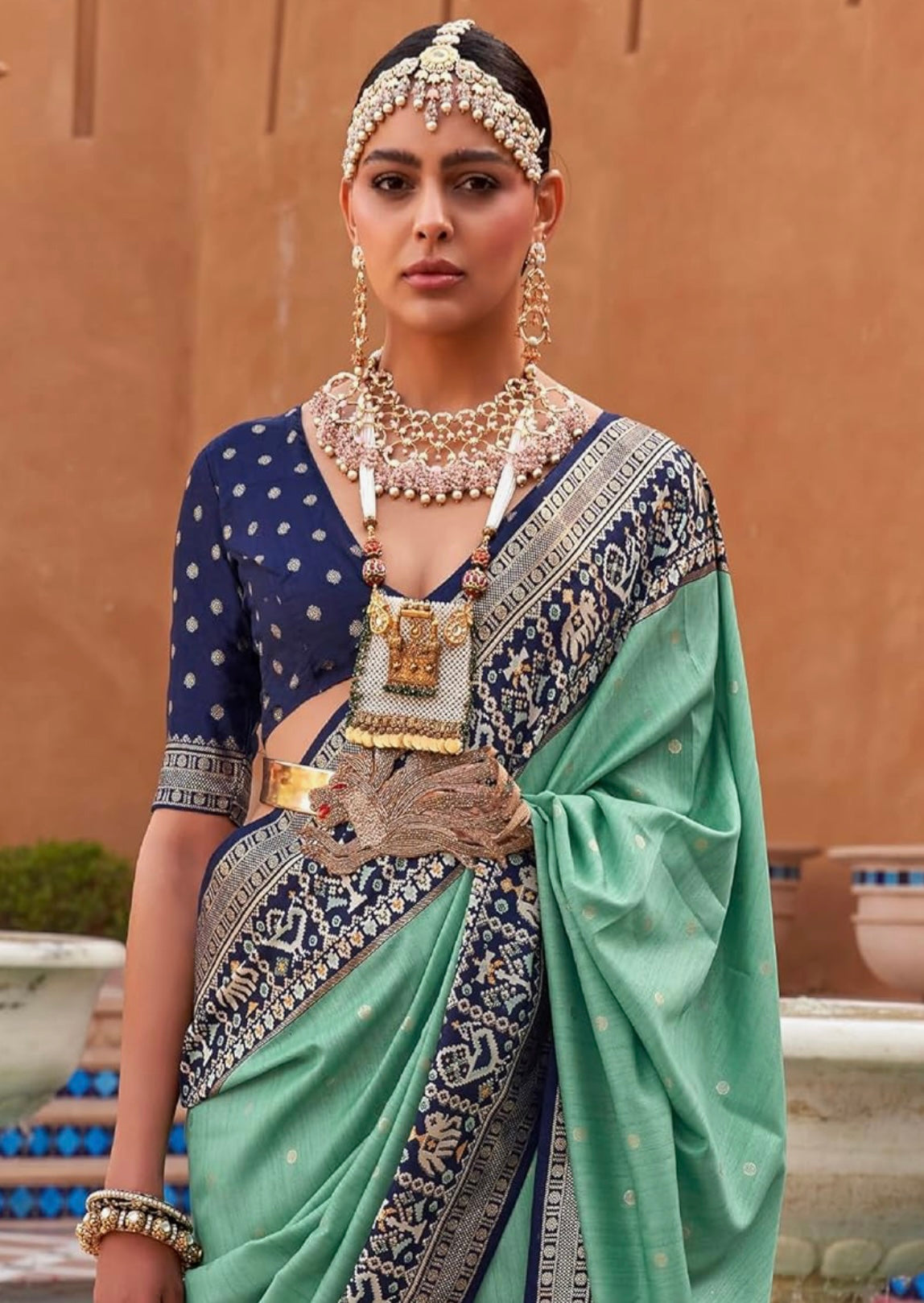 Sea Green Patola Saree