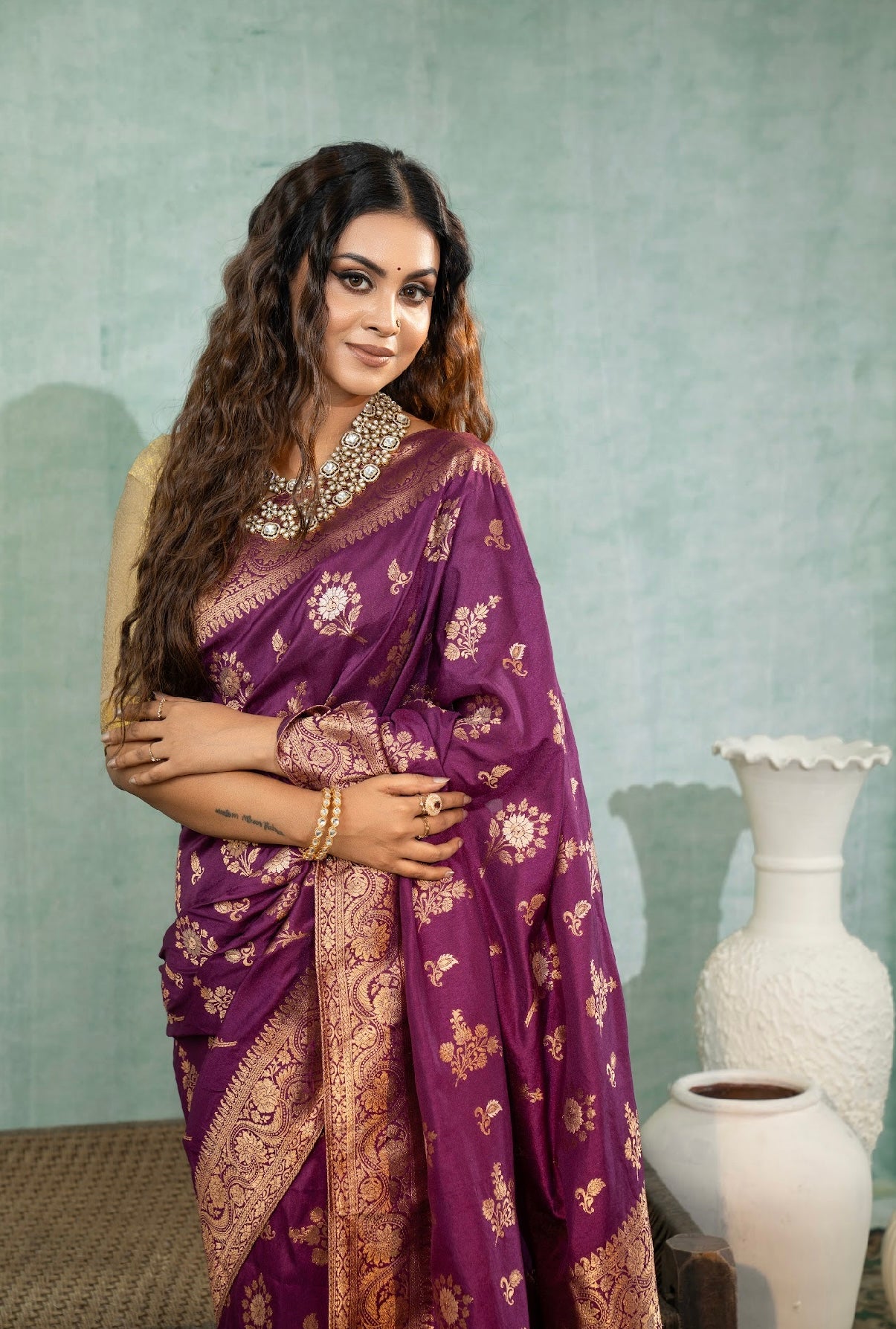 Mauve Silk Saree