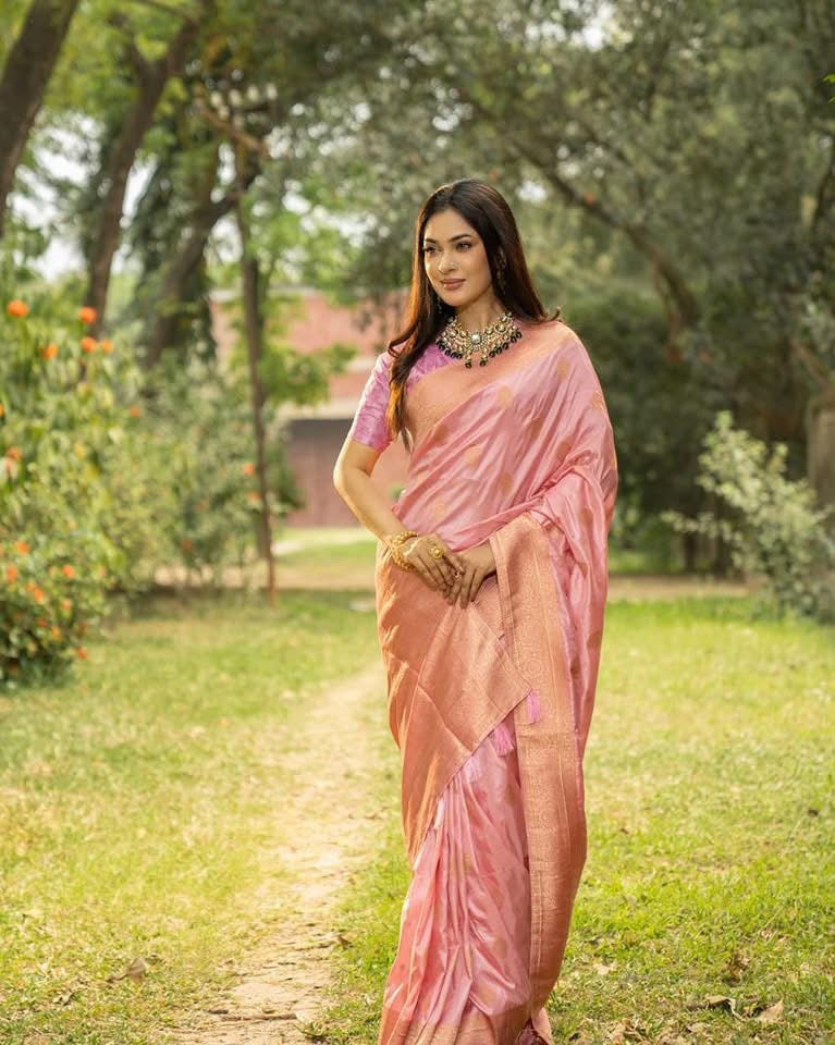 Pink Banarasi Saree
