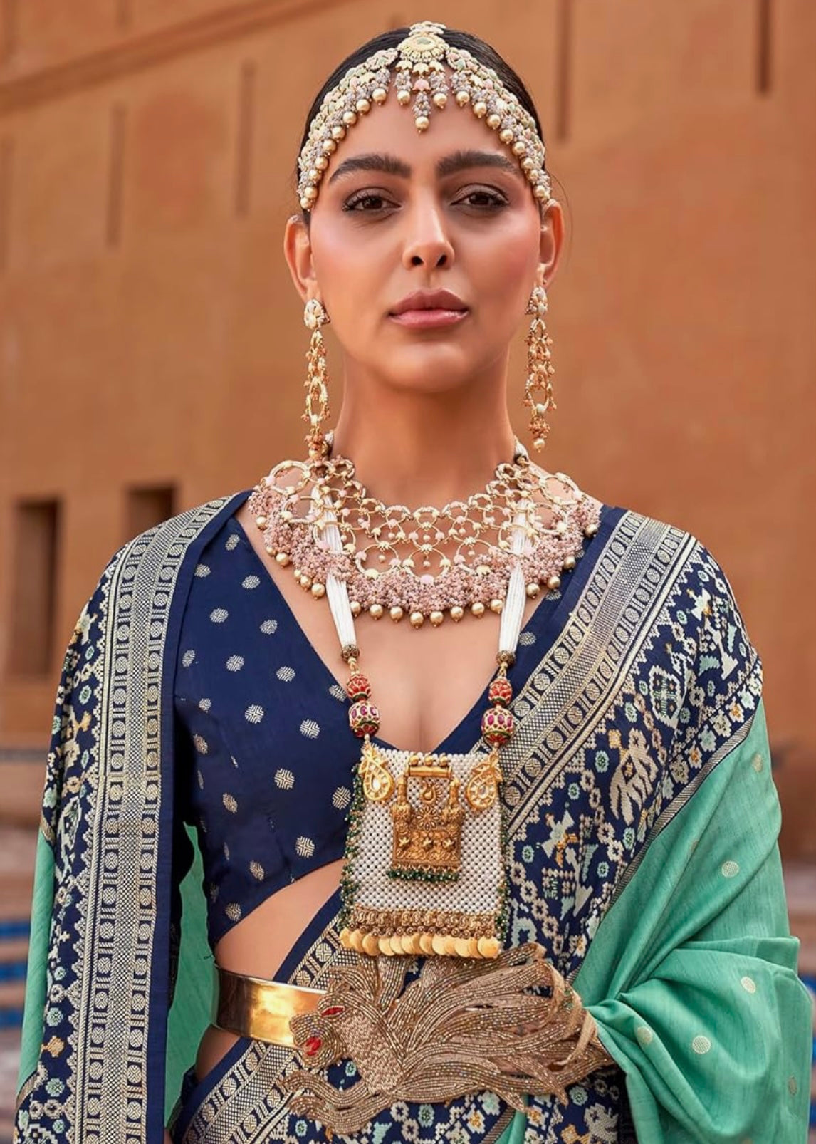 Sea Green Patola Saree