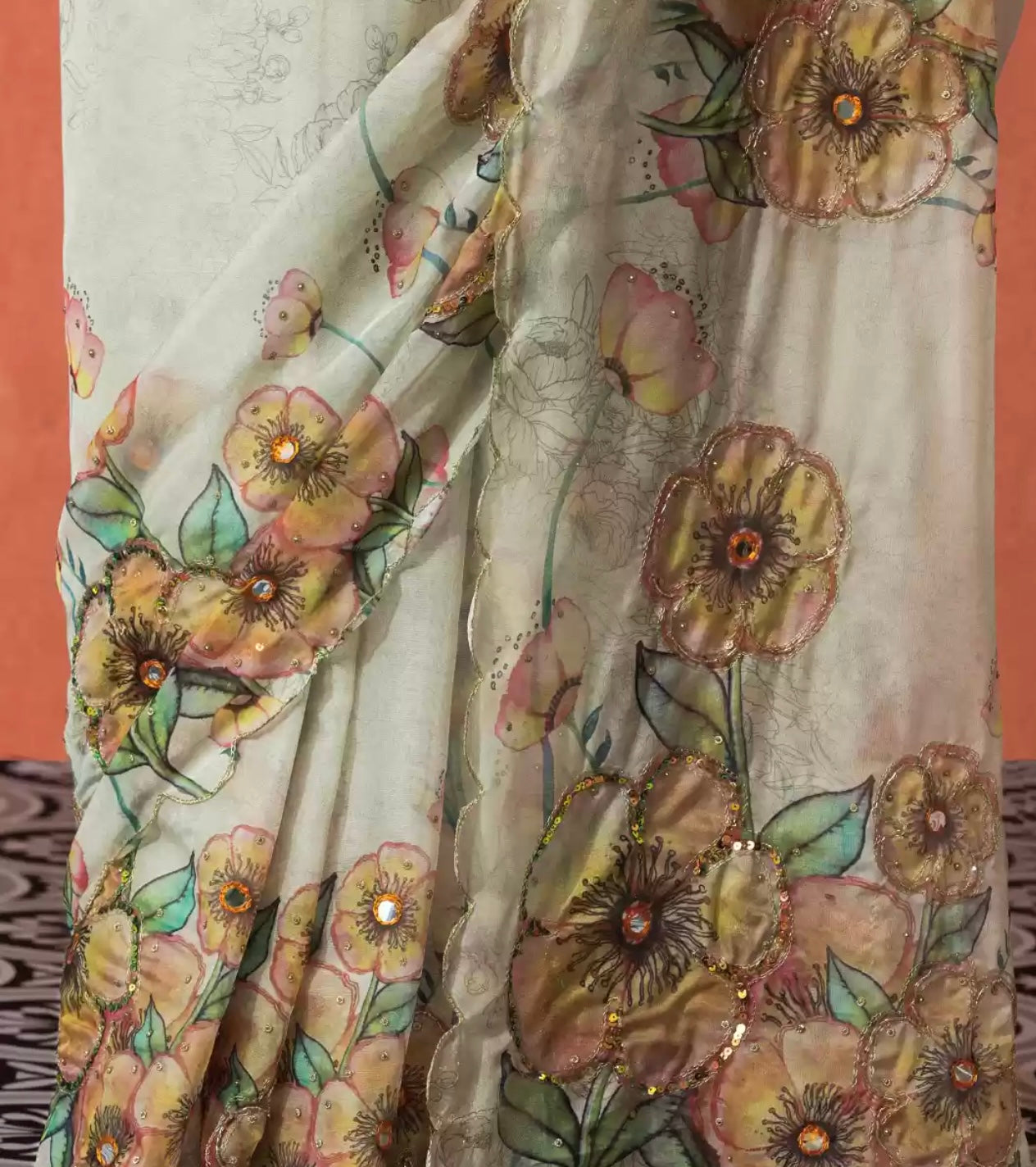 White Organza Saree