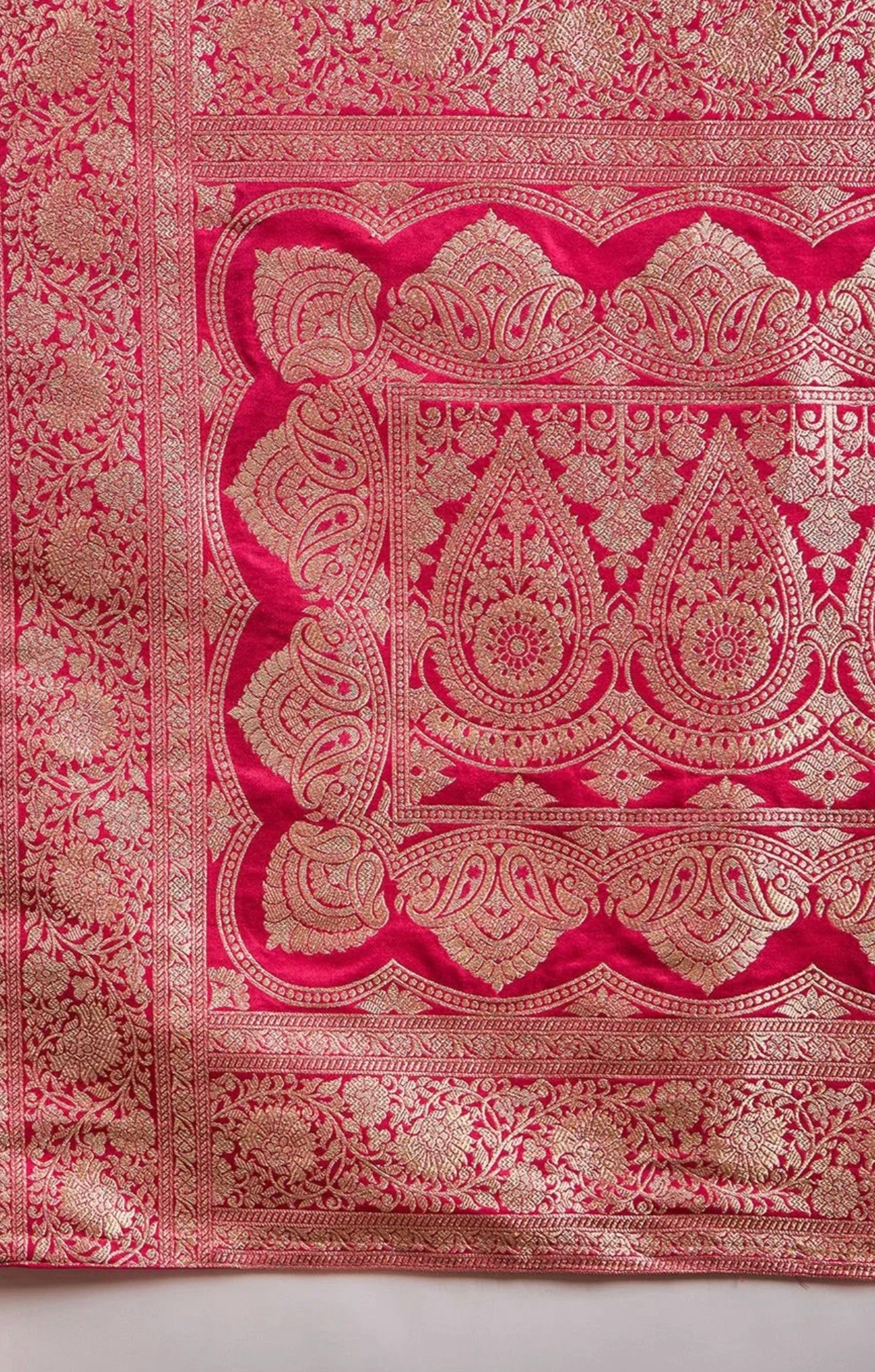 Red Floral Silk Saree