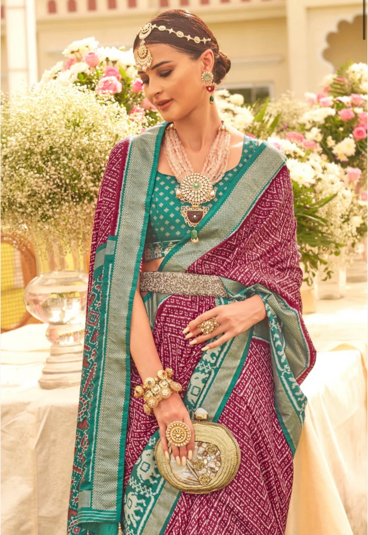 Pink Patola Saree