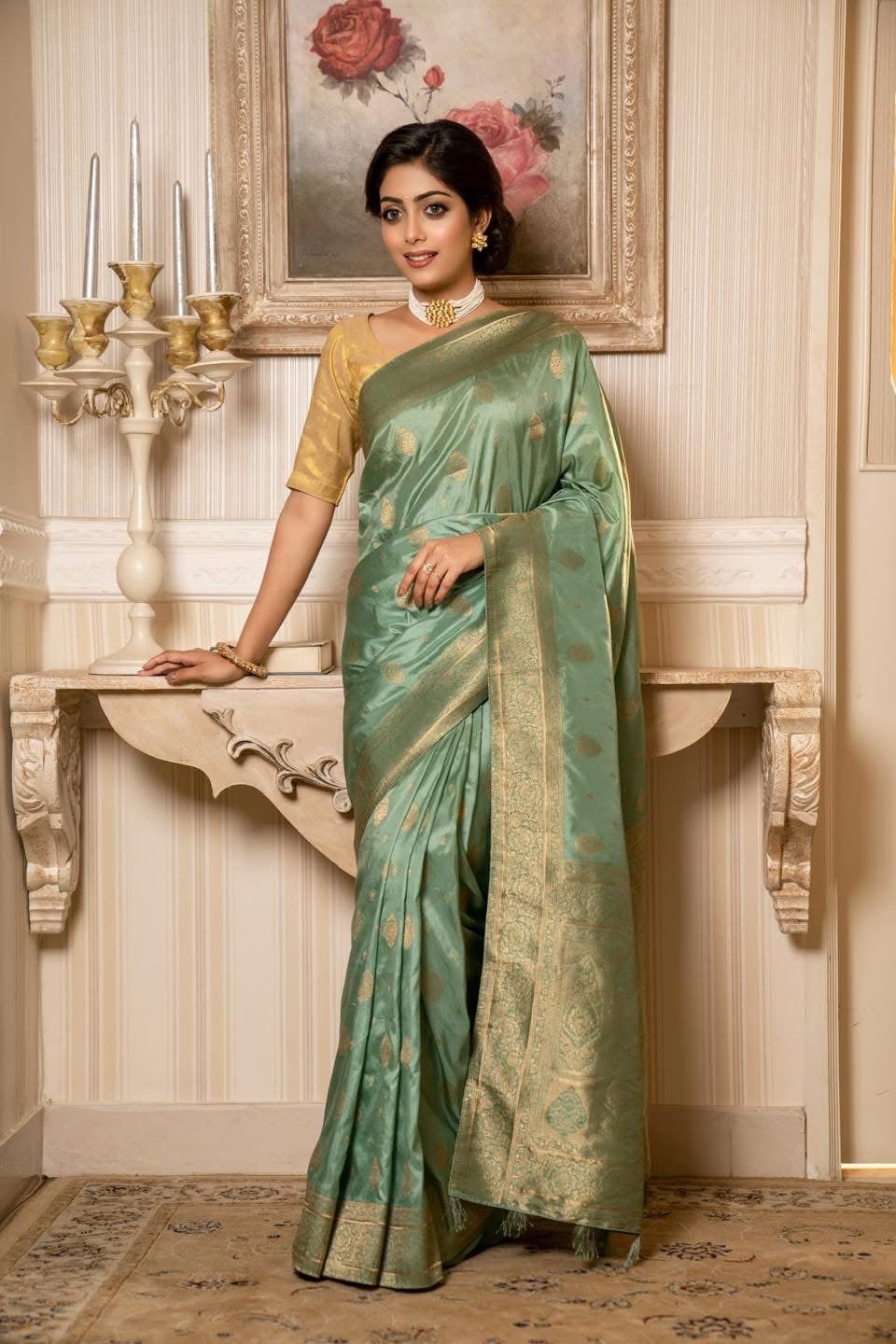 Pistachio Saree