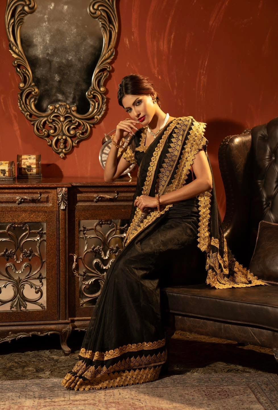 Black Gadwal Silk