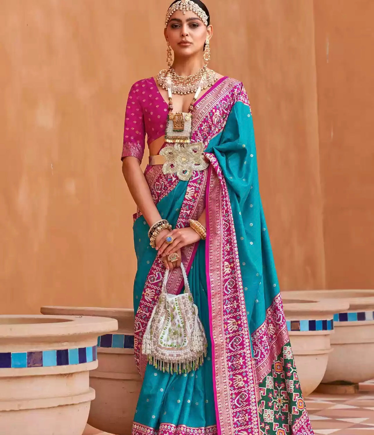 Sky Blue Silk Saree