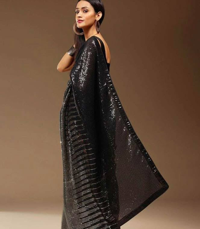 Black Designer Saree