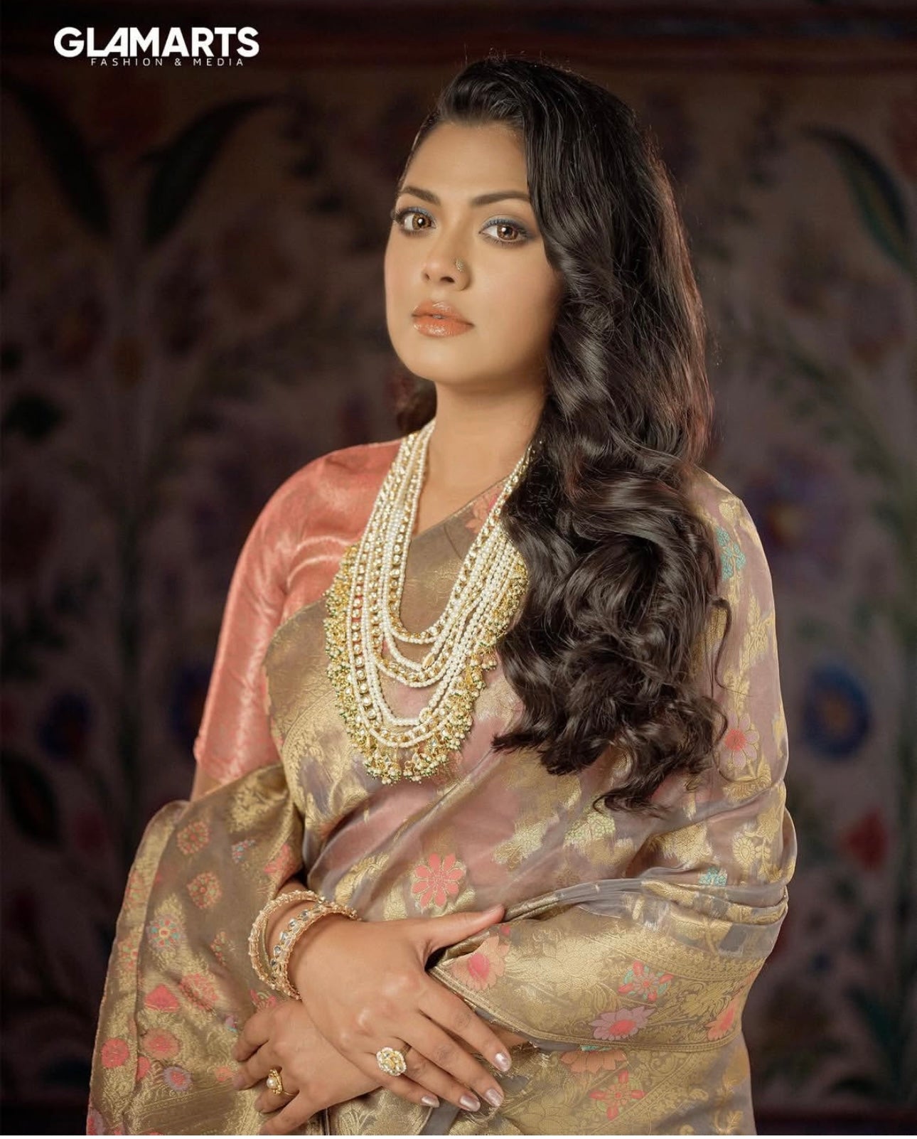 Dusky Jamdani saree
