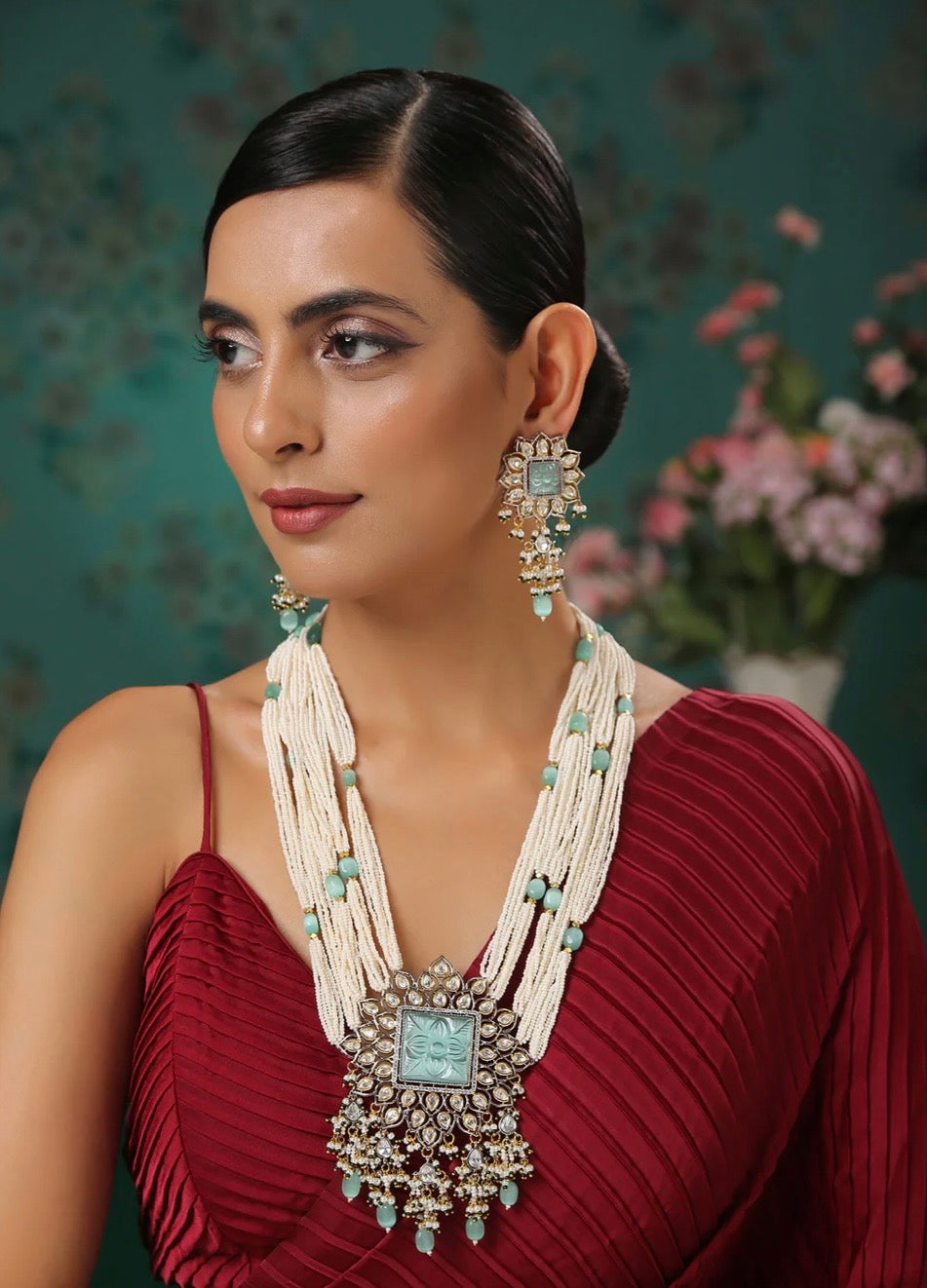 Ruhi Pearl Turquoise Set