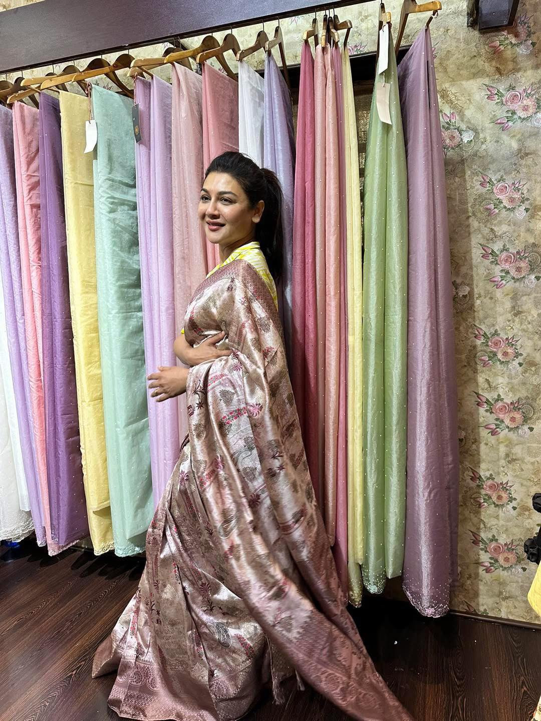 Pink Bandhej Saree