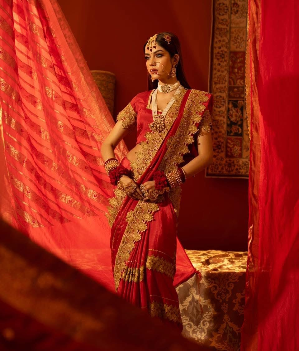 Red Gadwal Silk