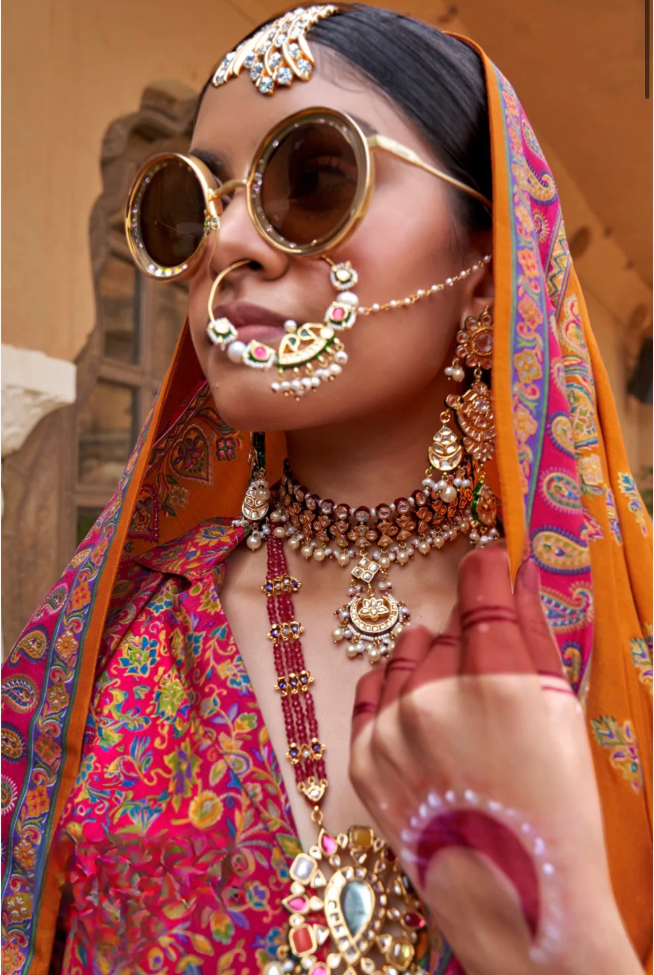 Mustard Patola Saree