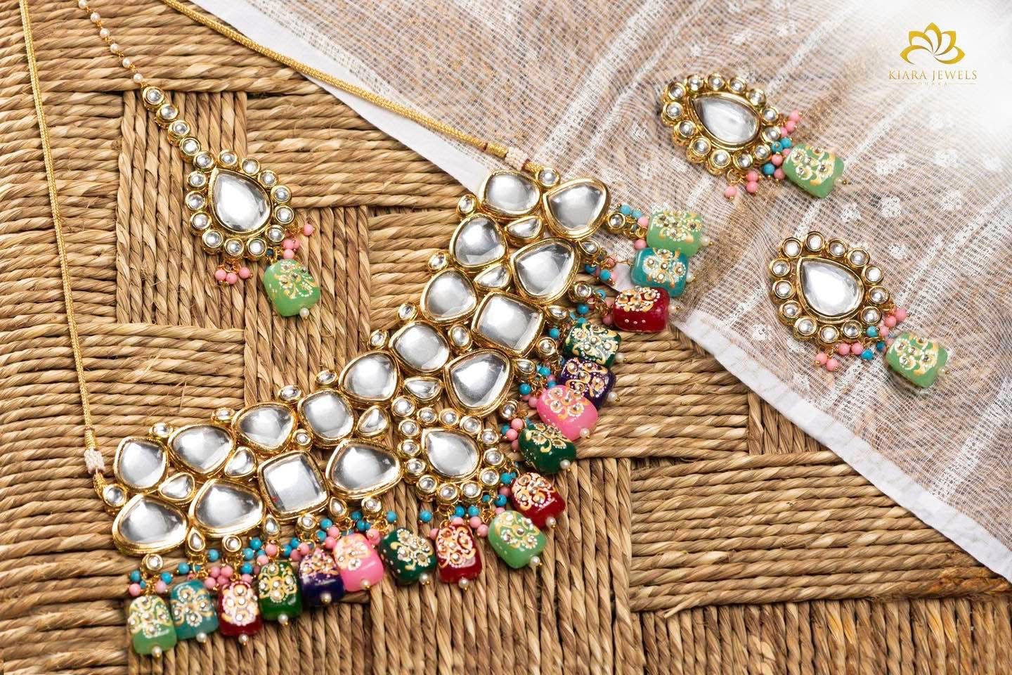 Multicolor Bridal afreen set