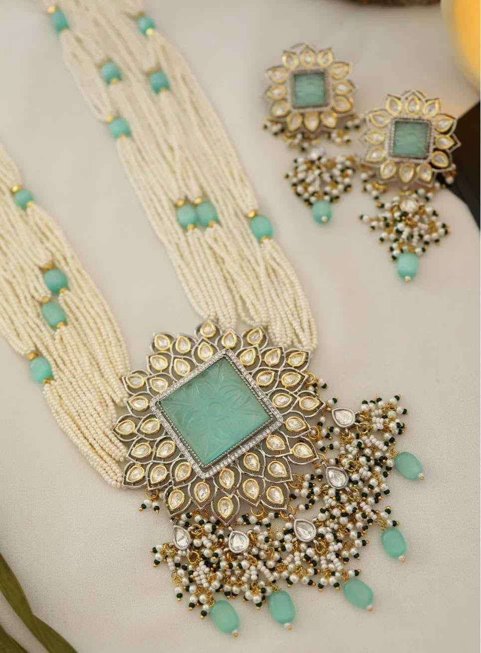 Ruhi Pearl Turquoise Set