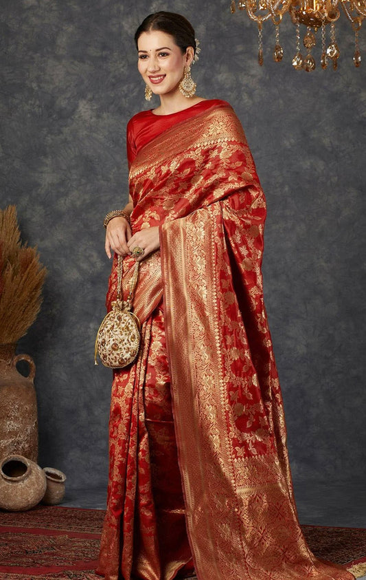 Red Bridal Banarasi