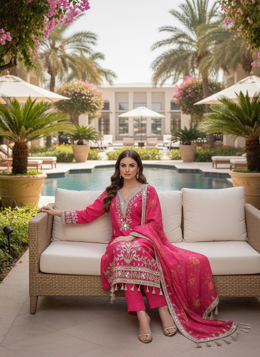 Akshyani Pink Suit