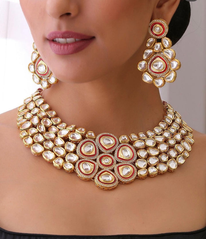 Red Kundan Bridal Set