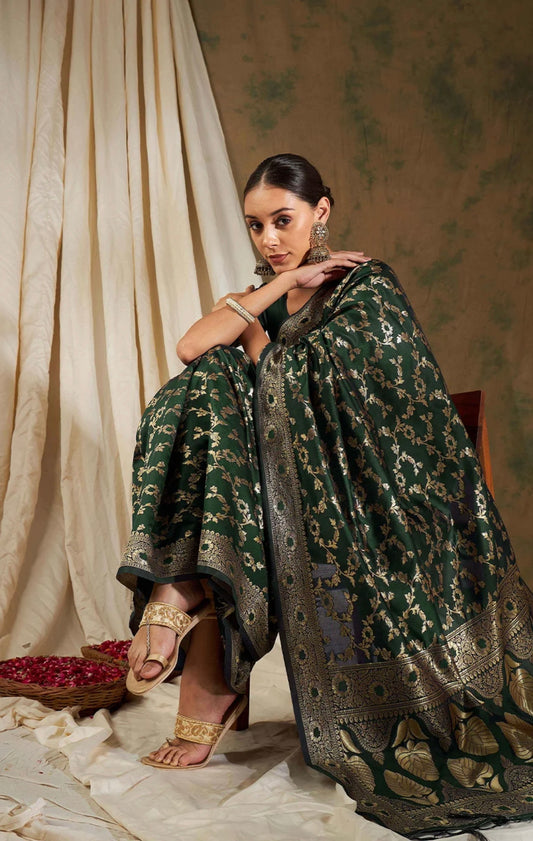 Bottle Green Kanchiwaram