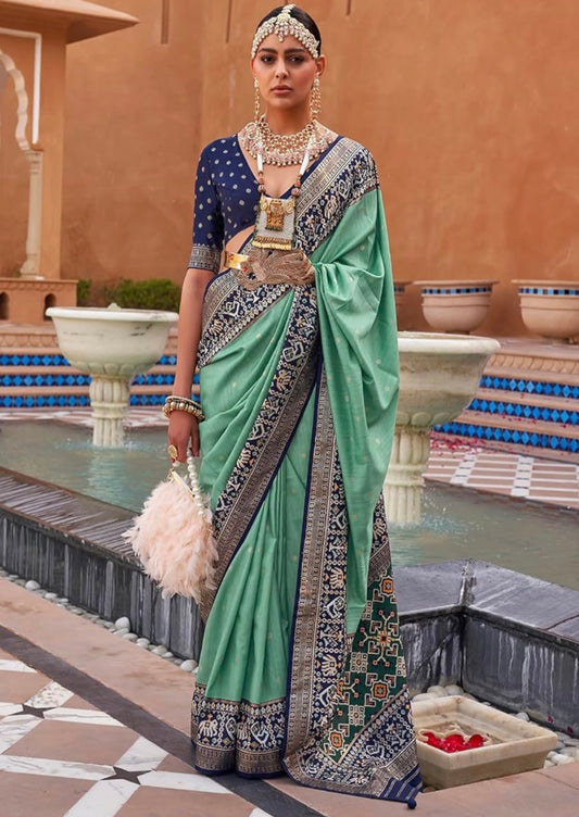 Sea Green Patola Saree