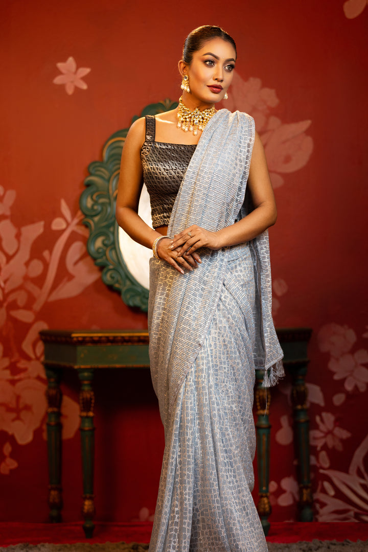 Pastel Partywear Saree