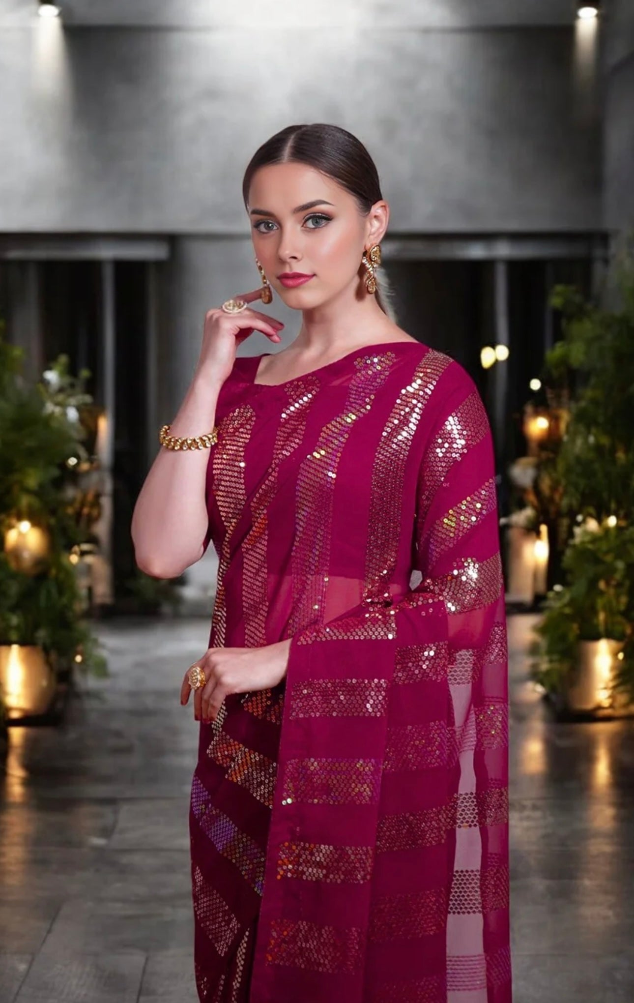 Rose Partywear Saree