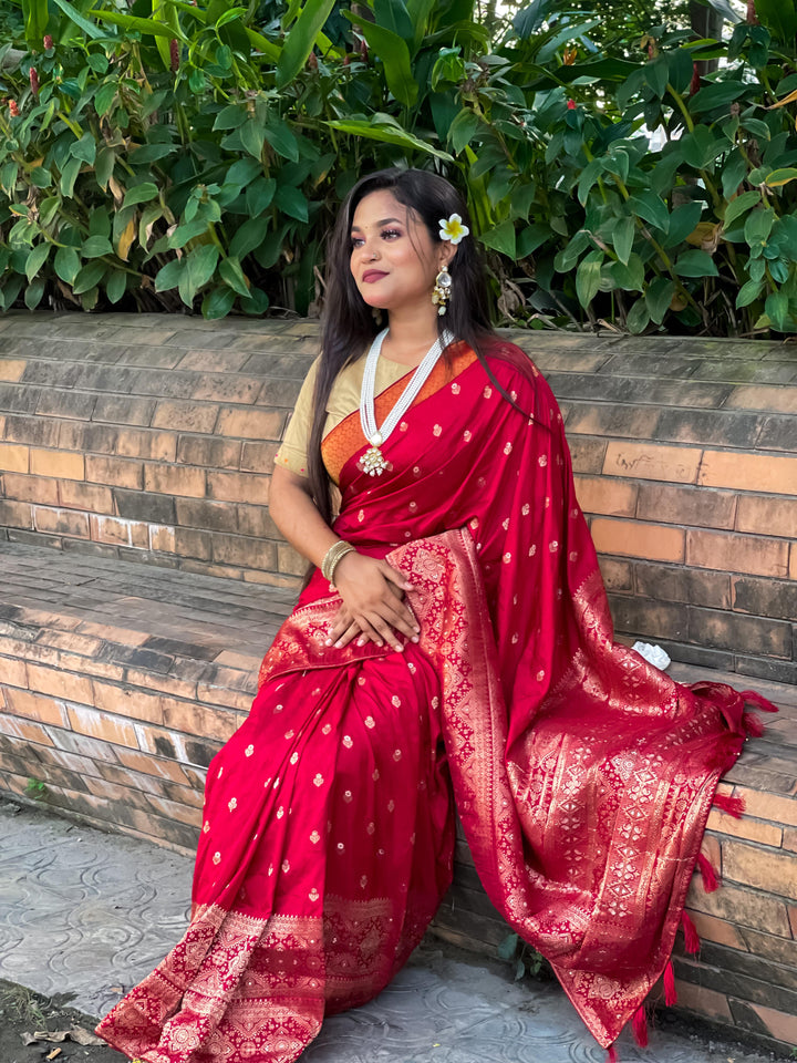 Soft Red Saree