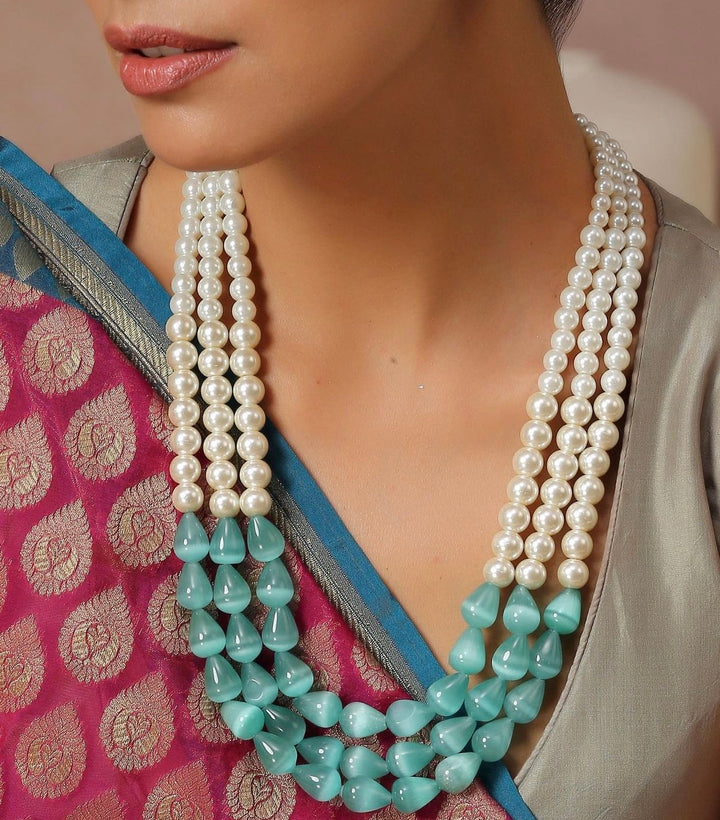 Turquoise and Pearl Layer set.