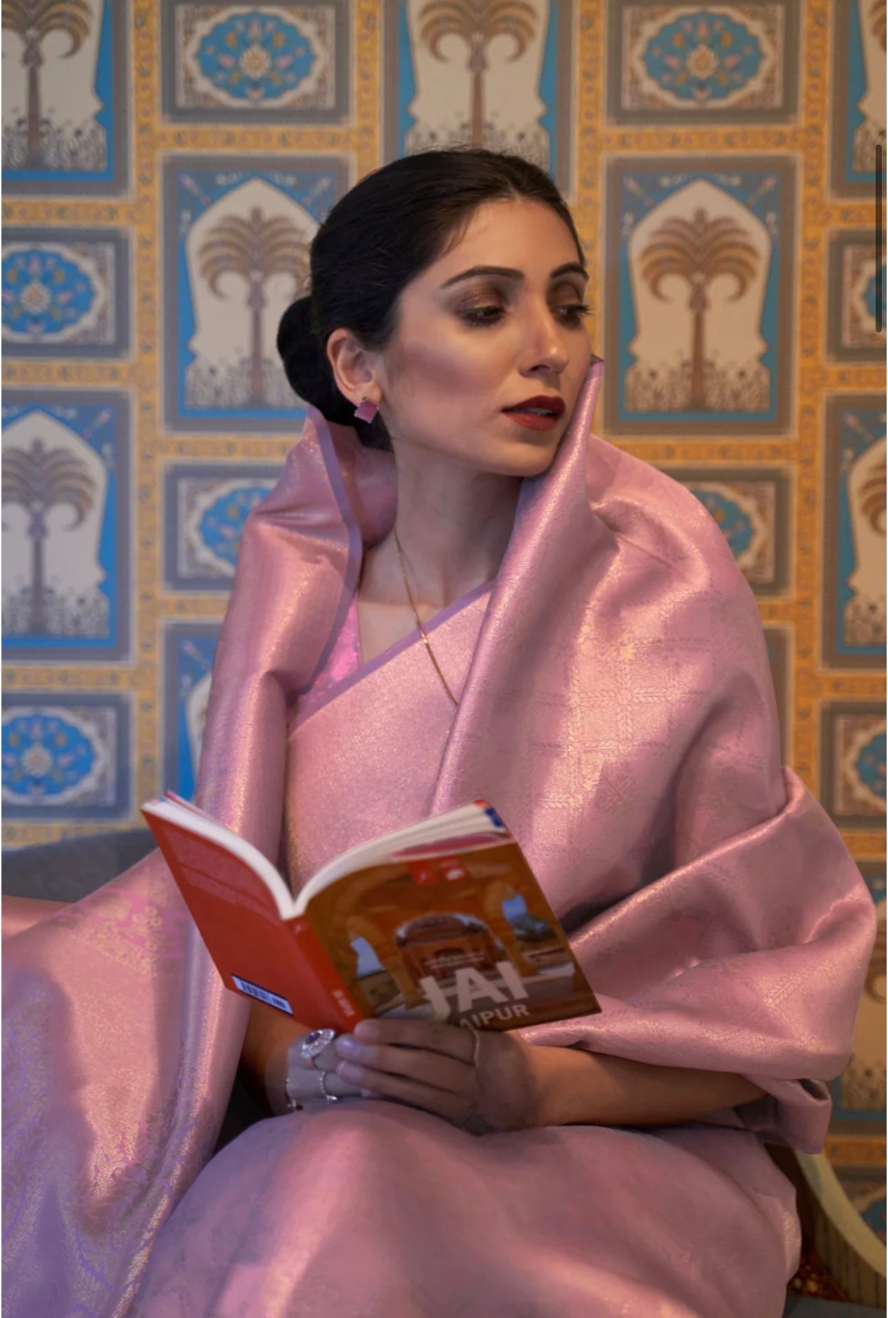 Pink Kamchiwaram Saree