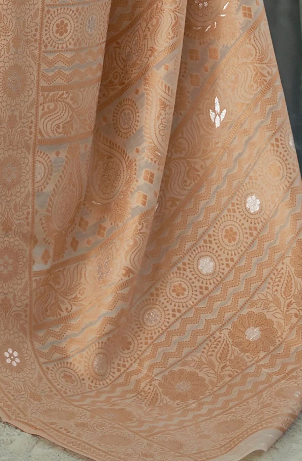 Golden Kanchiwaram saree