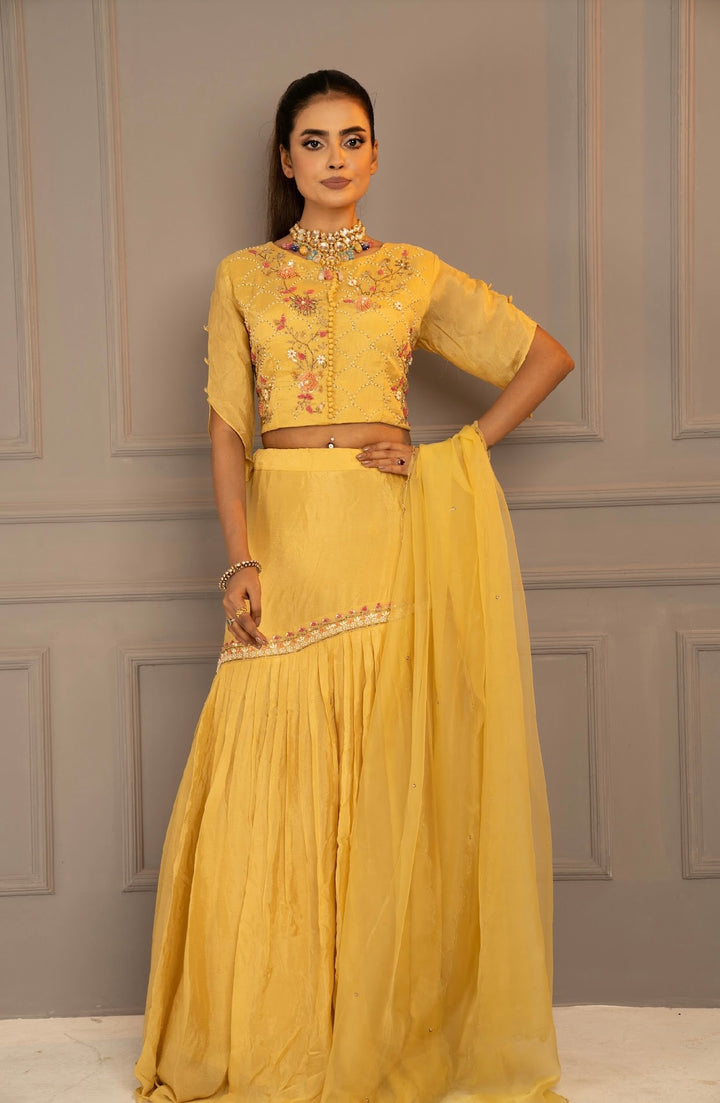 Yellow Partywear Lehanga