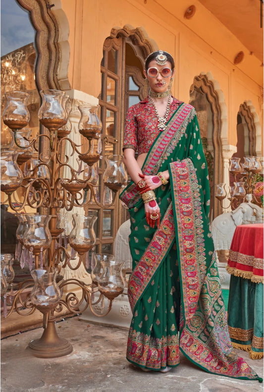 Green Patola Saree