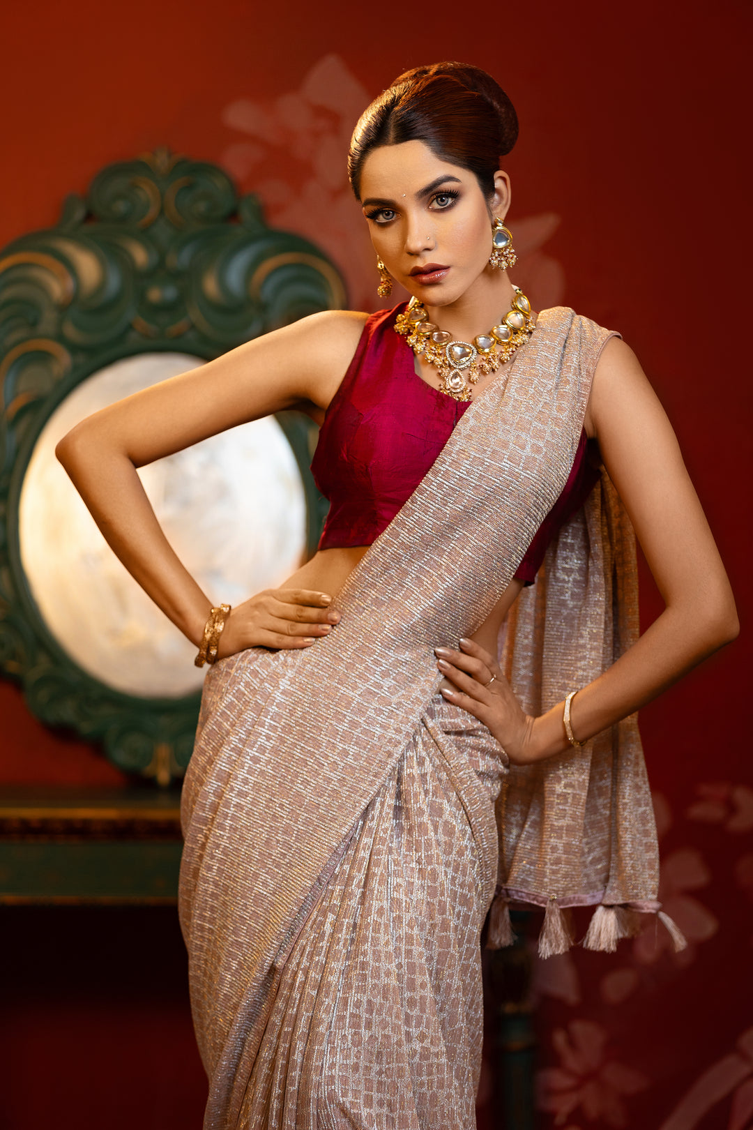 Pastel Partywear Saree