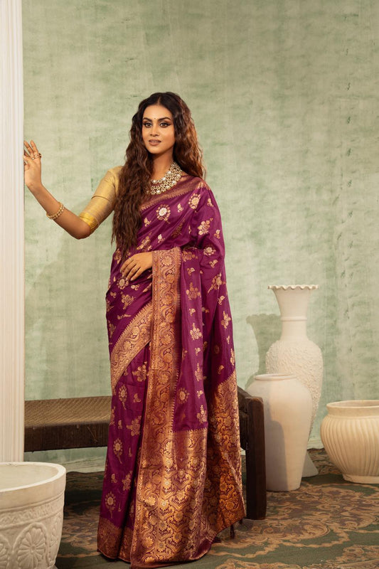 Mauve Silk Saree