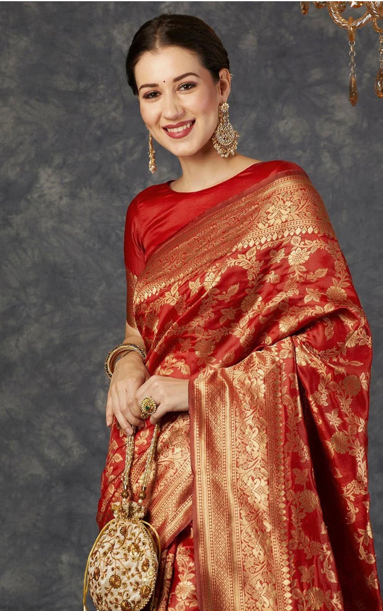 Red Bridal Banarasi