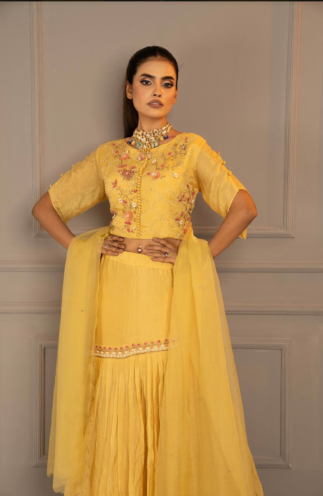 Yellow Partywear Lehanga