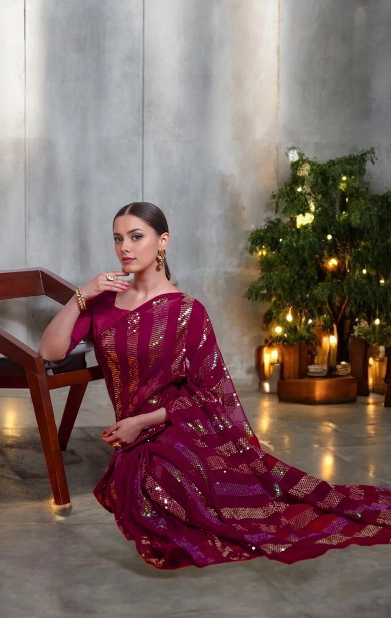 Rose Partywear Saree