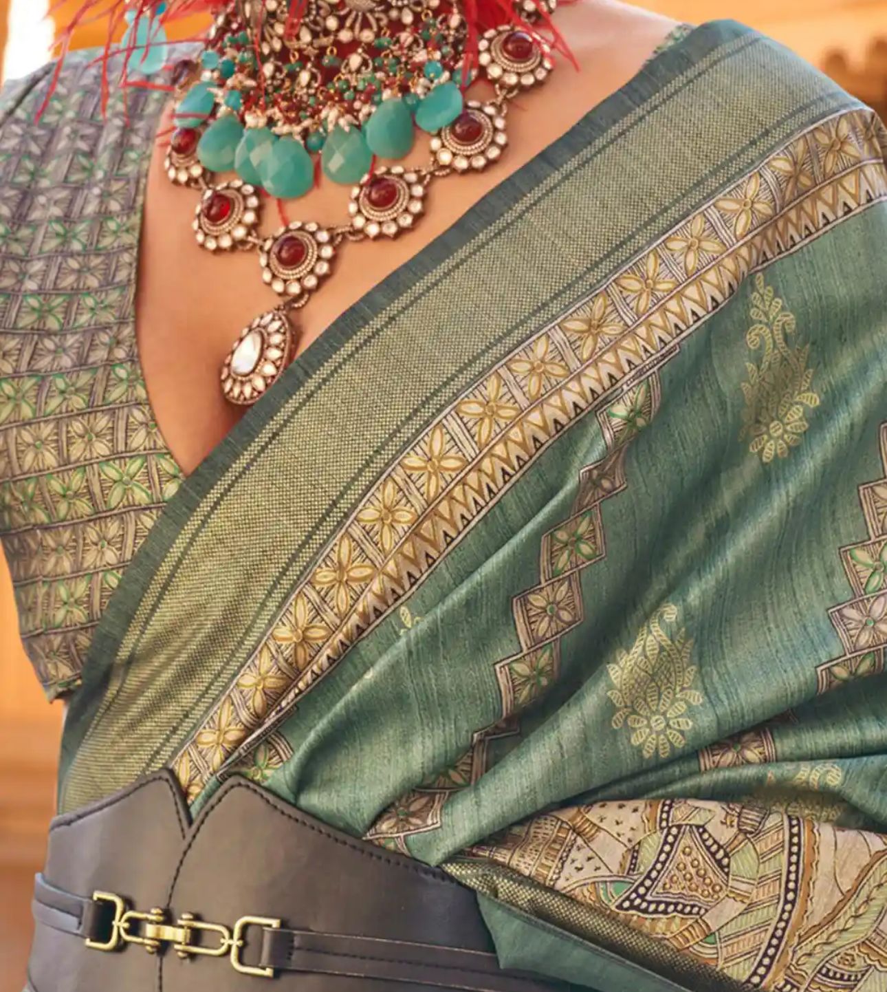 Green Patola Saree
