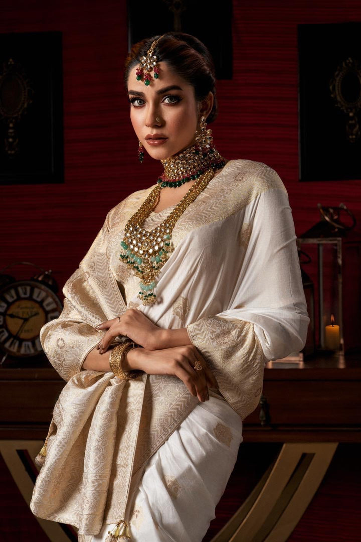 White Katan Bridal Silk.