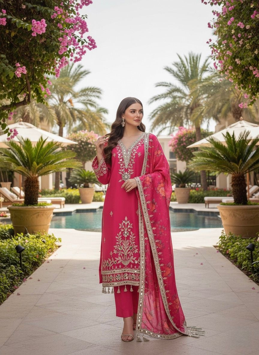 Akshyani Pink Suit