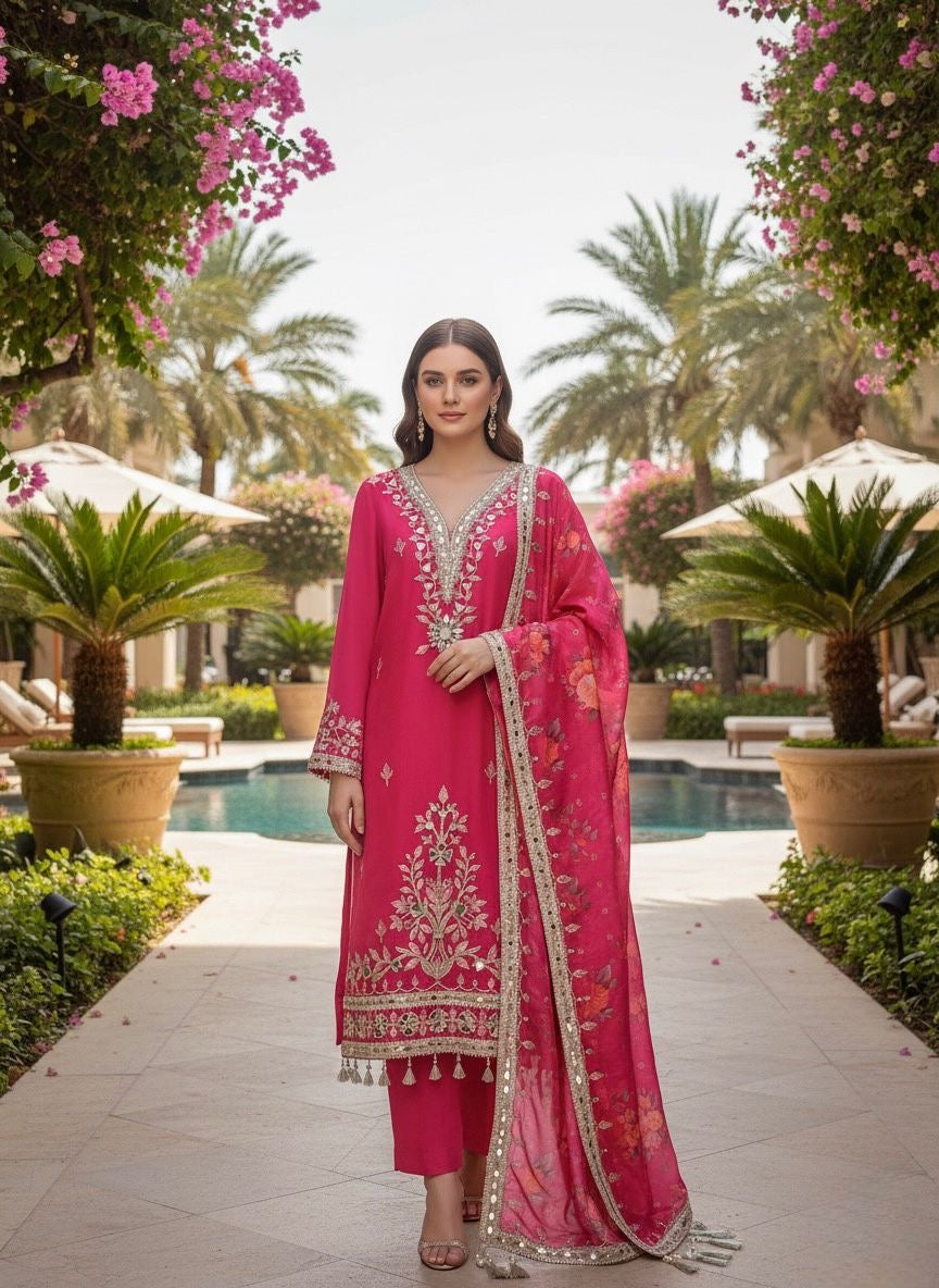 Akshyani Pink Suit