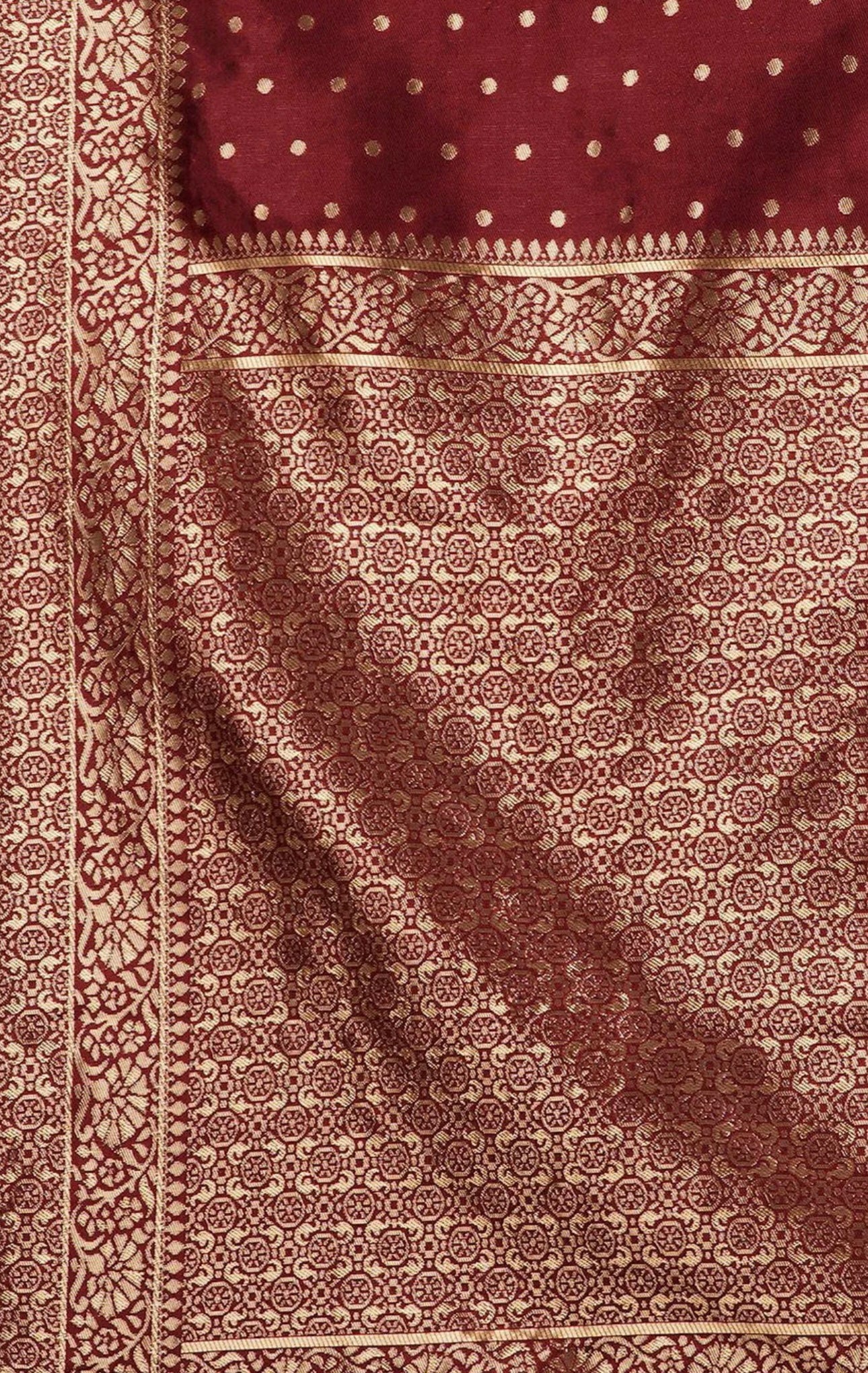 Maroon Boota Saree