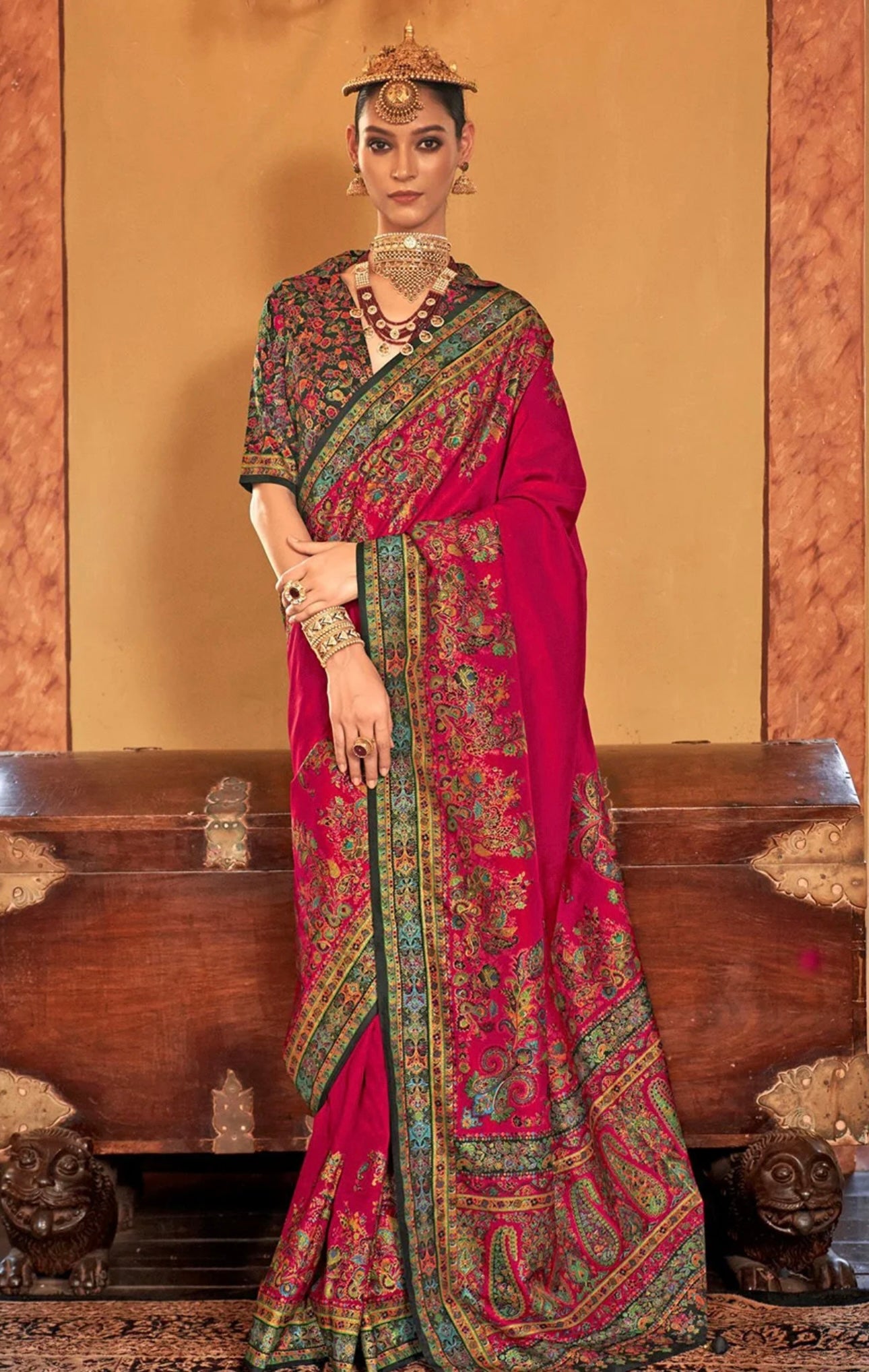 Rose Kani Silk Saree