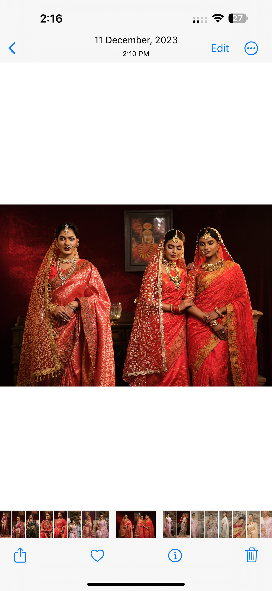 Red Zardosi Bridal Saree